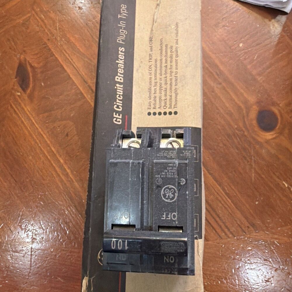 GE THQL21100 100 Amp 2-Pole 120/240V Plug-In Circuit Breaker Q-Line NEW UNUSED